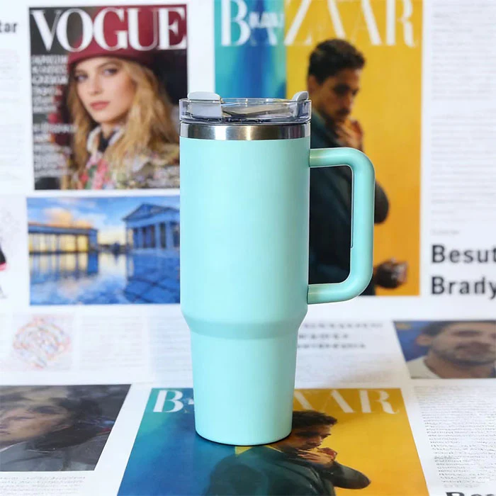 40 oz tumbler med håndtag